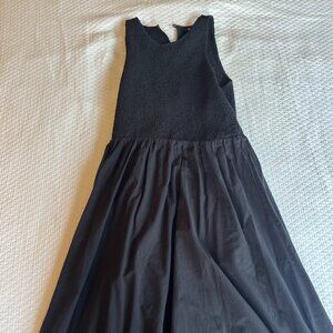 Madewell Dress: The Melody Black Smocked Dress with Pockets